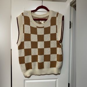 Maeve Checkered Sweater Vest